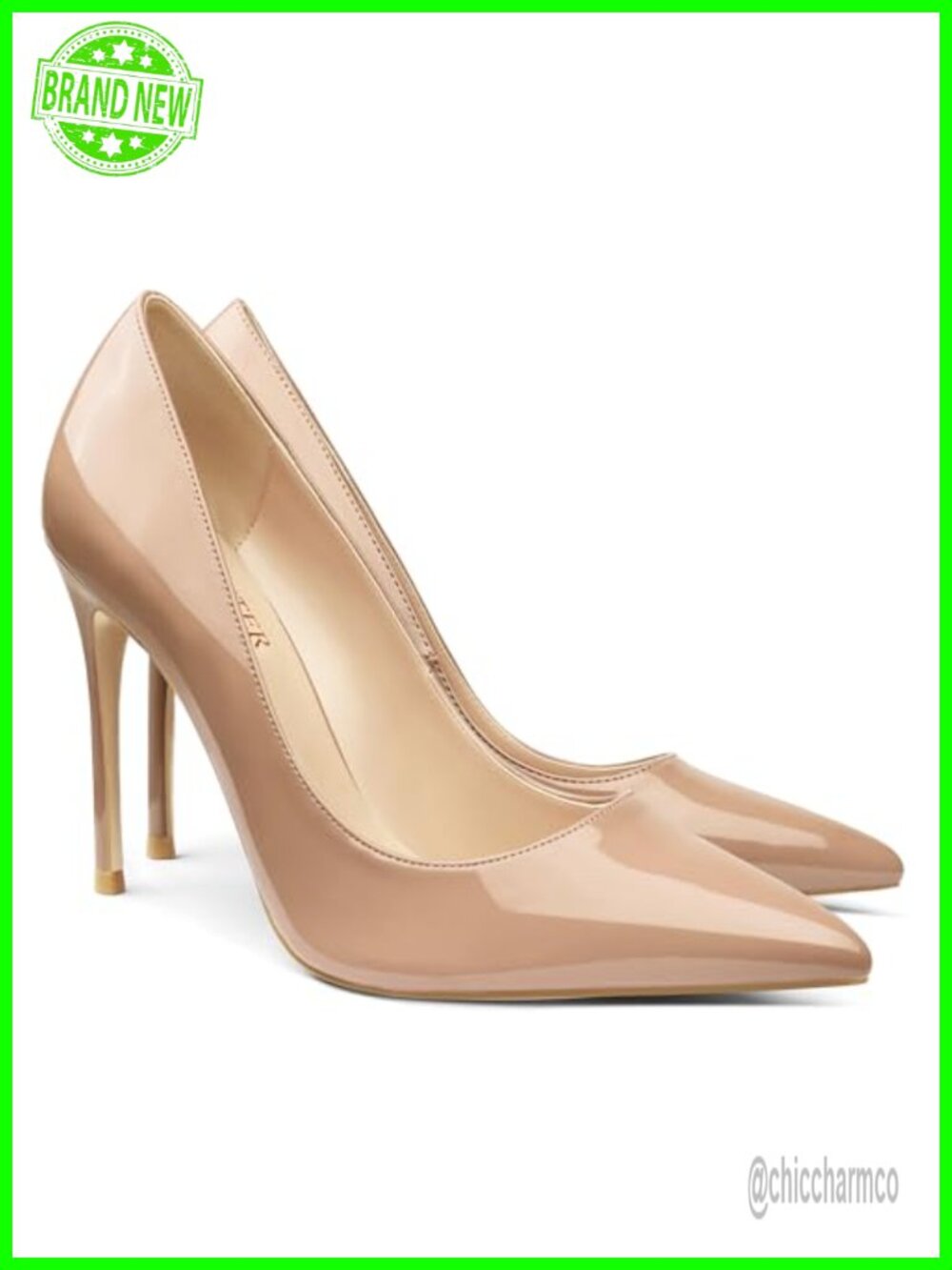 4" Pointed Toe Stiletto Pumps, Slip On High Heel Dress Shoes